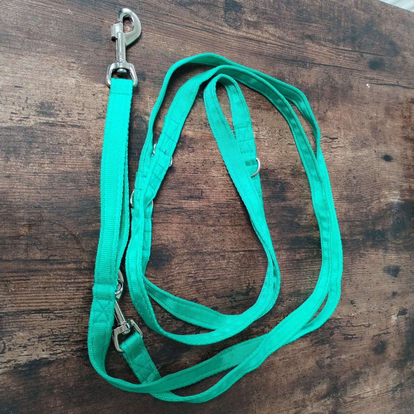 3 meter Green Extra Long Training lead with traffic handle.