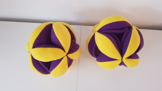 Medium Purple and Yellow Quiz Ball