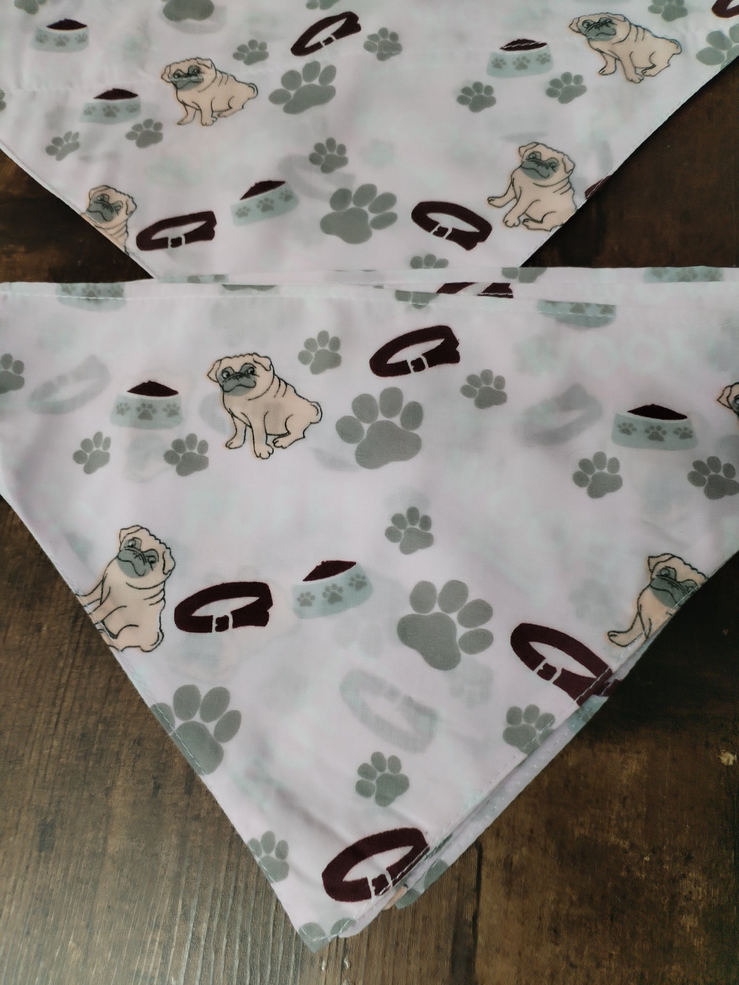 Baby pink pug design bandanas