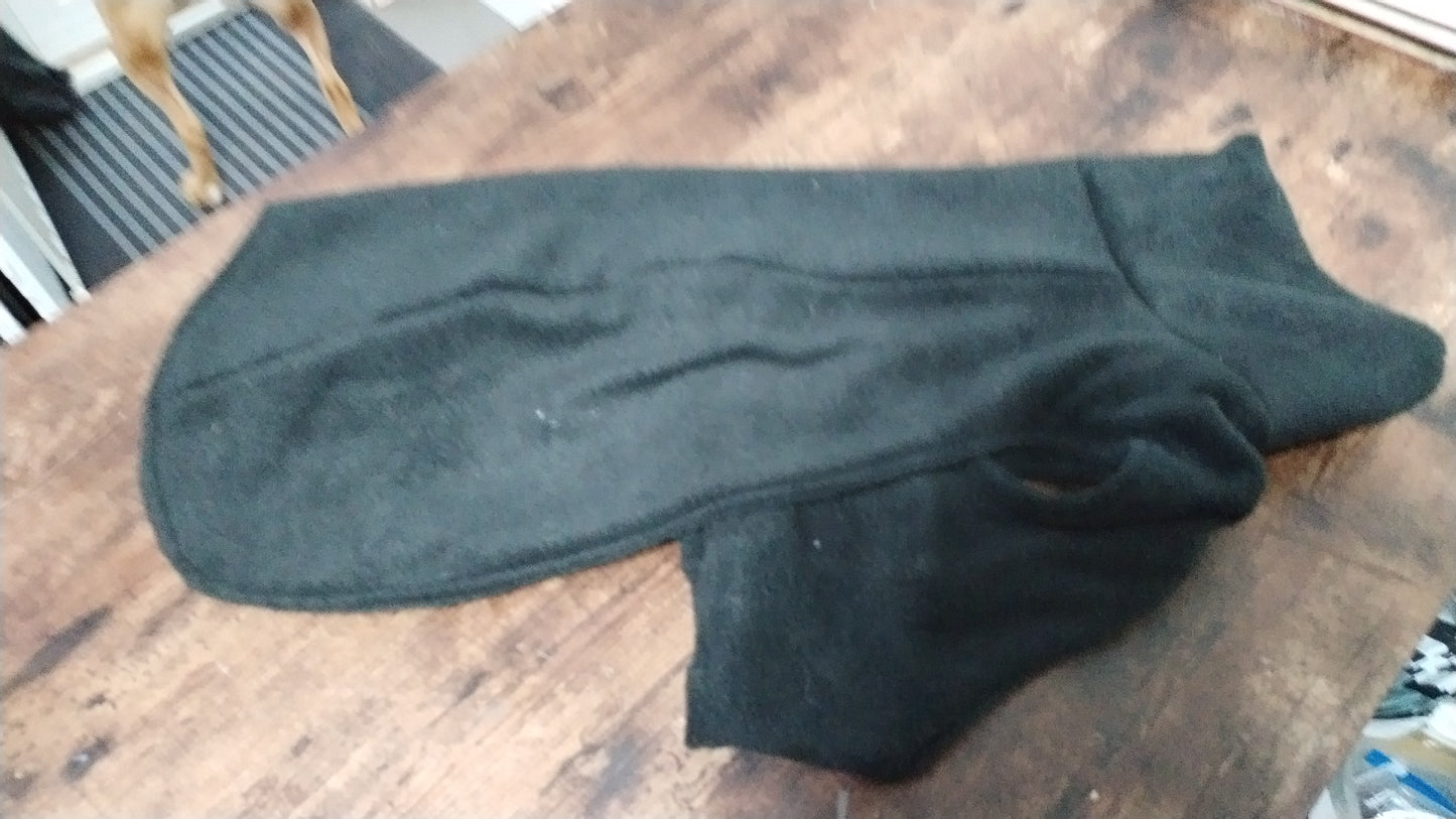 17" Black Double Fleece Coat