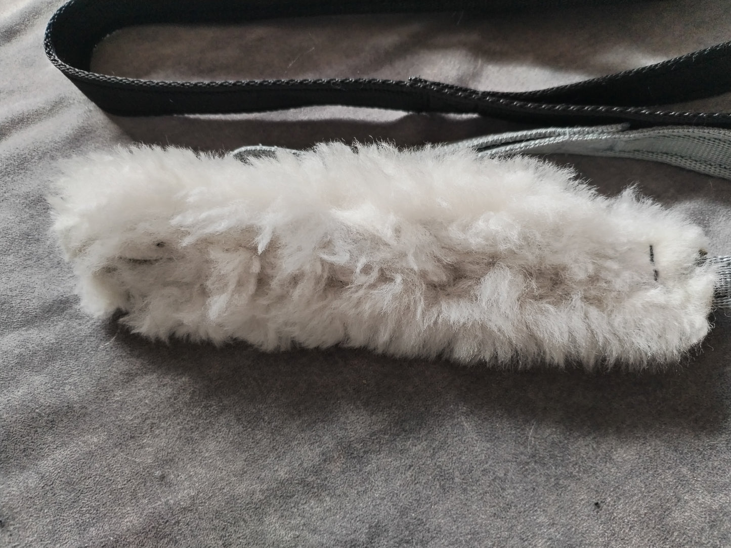 Real Sheepskin Short Handle Tug Toy.