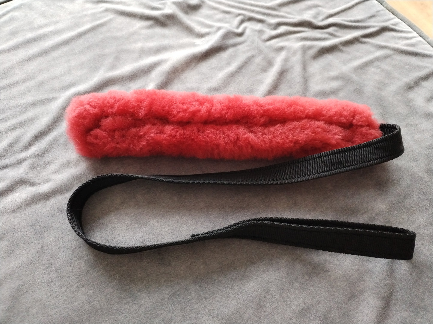 Red Sheepskin Tug Toy