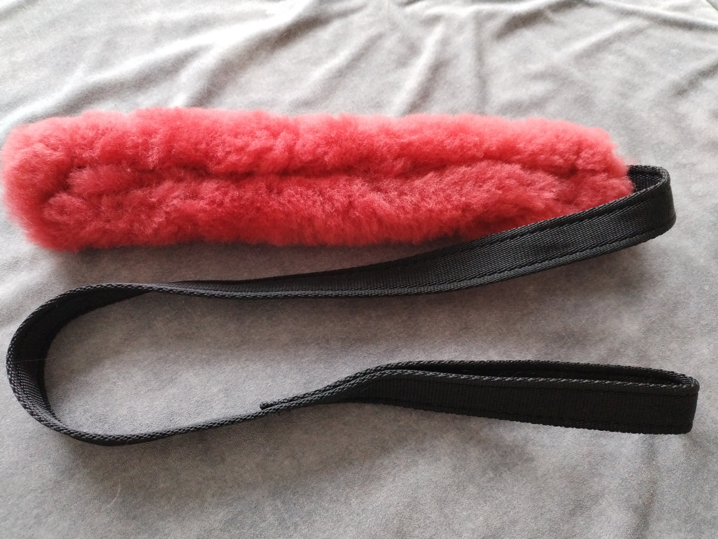 Red Sheepskin Tug Toy