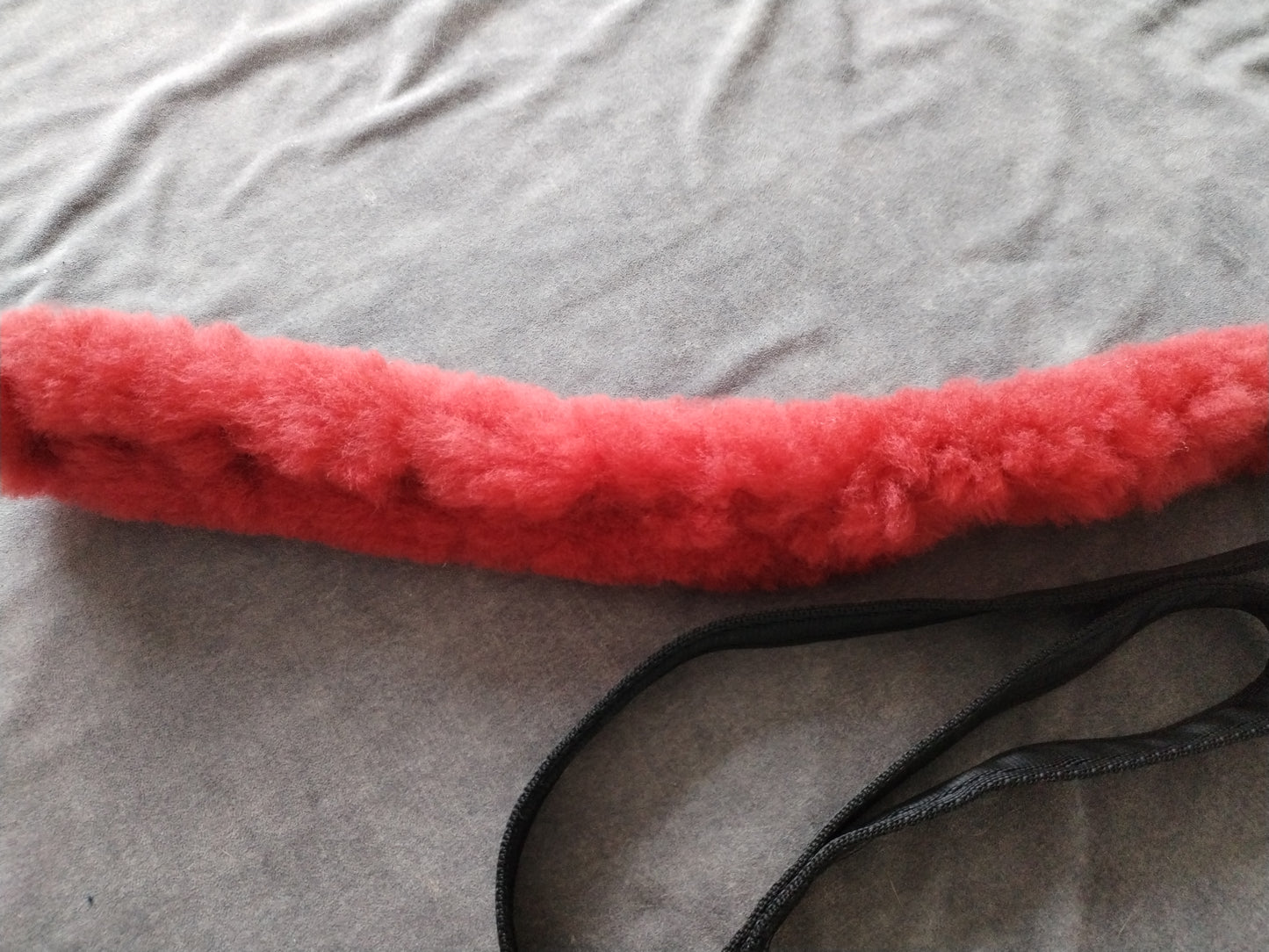 Red Sheepskin Tug Toy