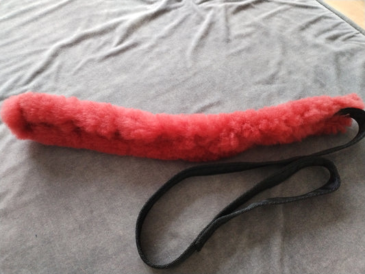 Red Sheepskin Tug Toy