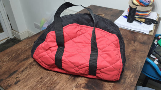 Red and Black Padded Waterproof Treat and Train Bag