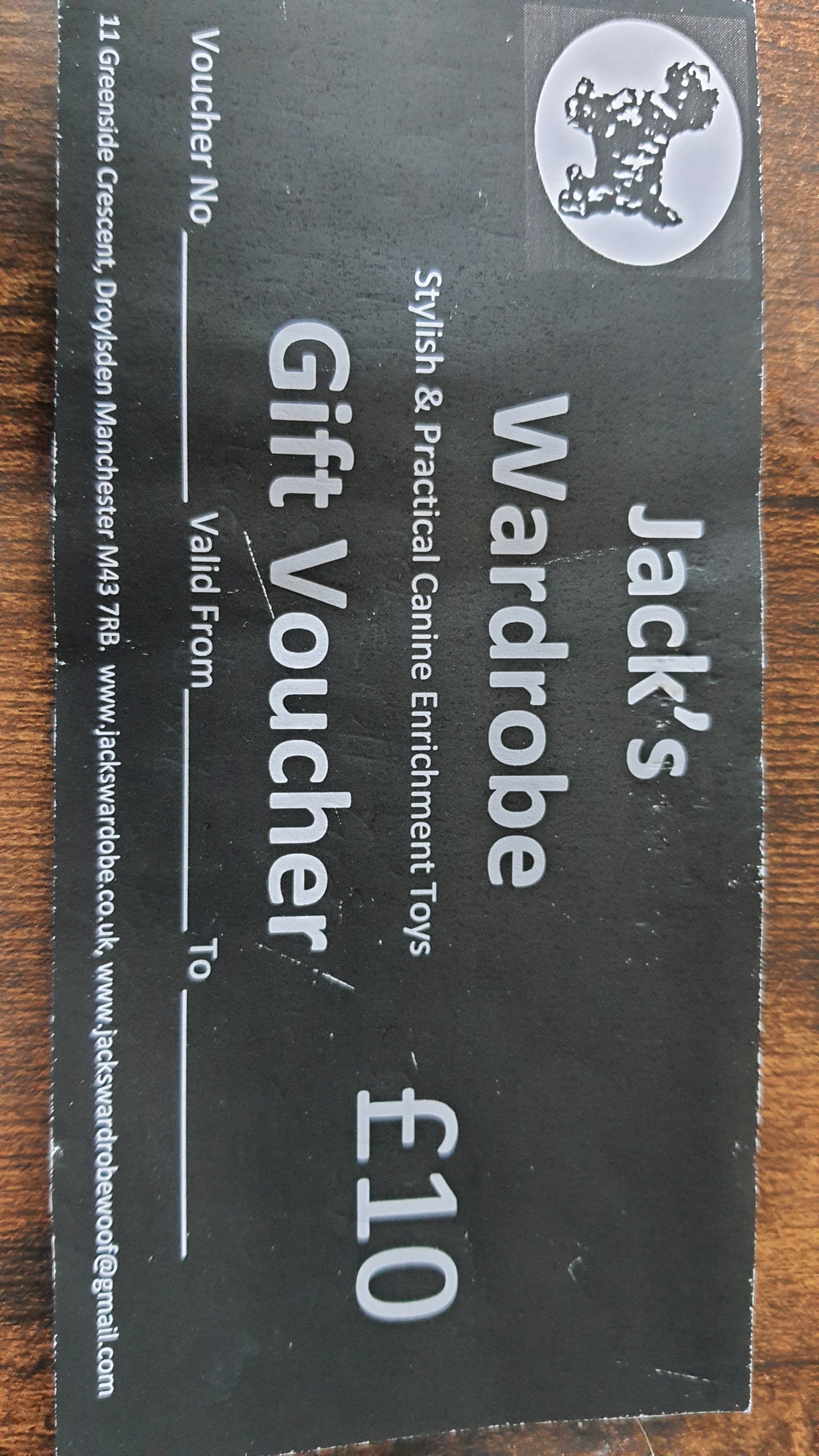 Jacks Wardrobe Canine Enrichment Gift Cards